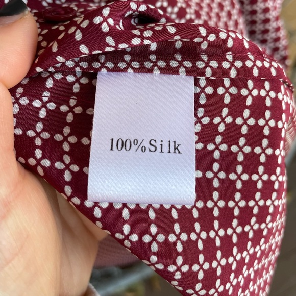 PURE Collection Silk Patterned Button Down - Picture 4 of 7